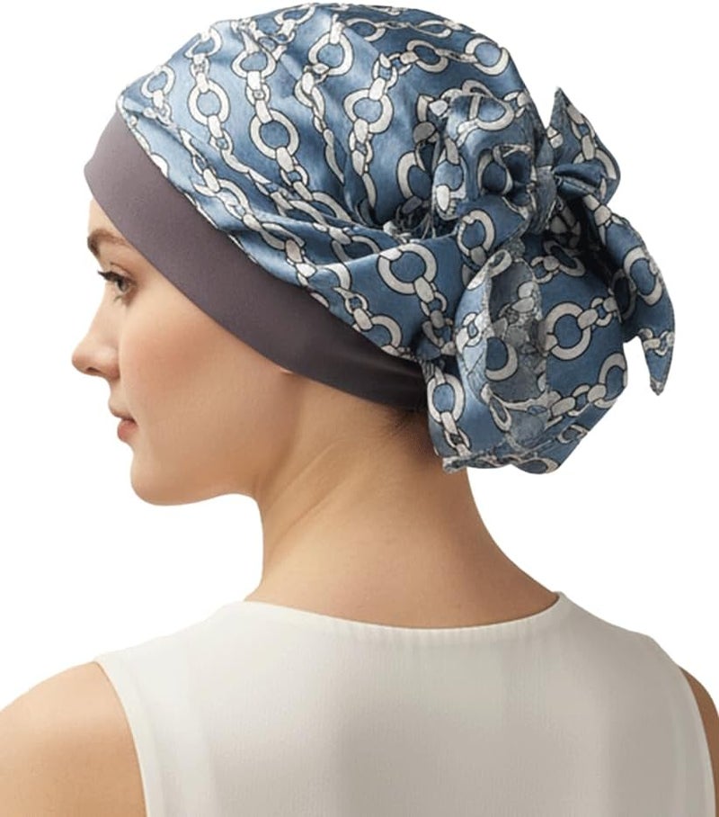 FADACHY Chemo Headwear for Women,Chemo Caps Lightweight for Summer with Head Scarf,Silky Soft Hair Turbans Fashion - Image 3